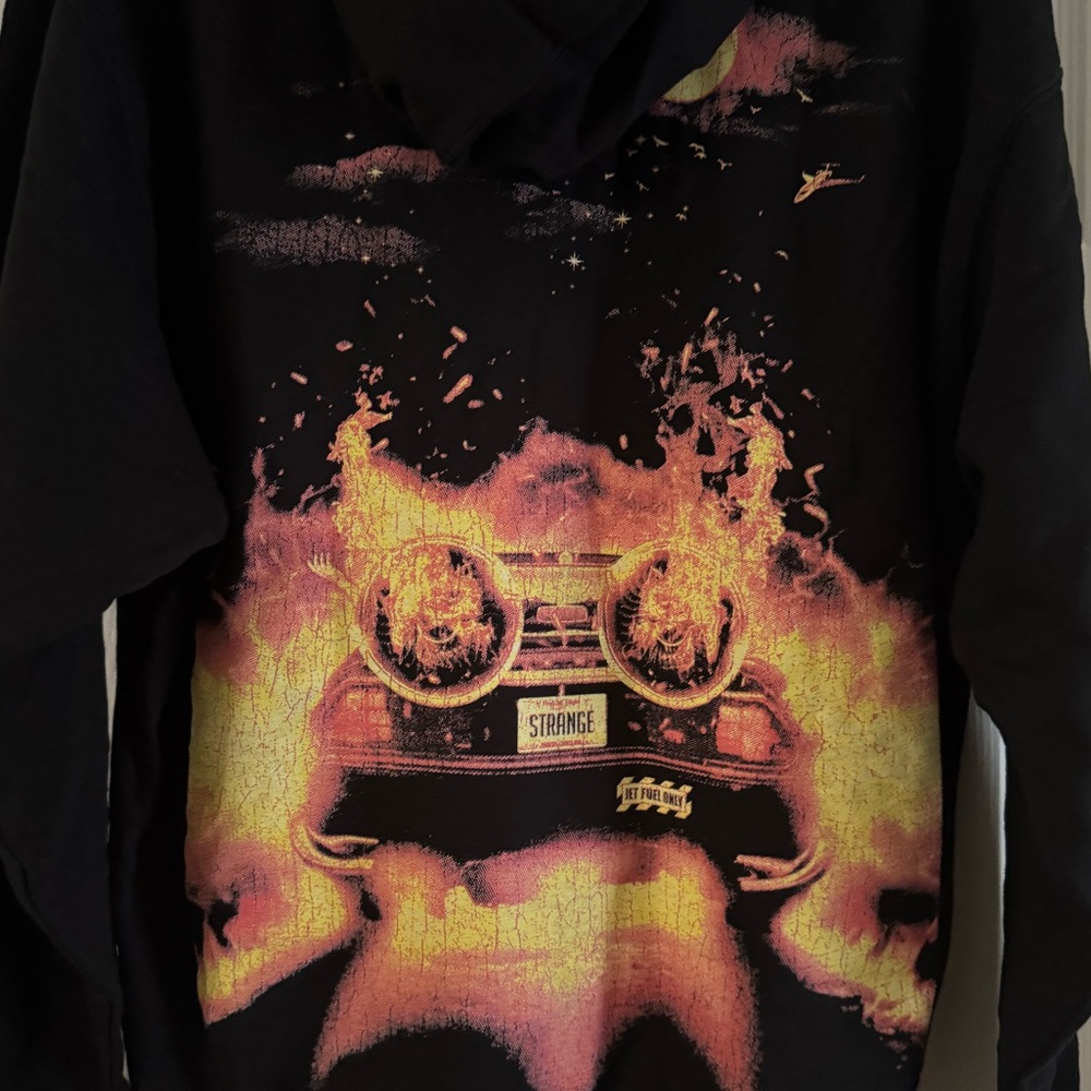 STRANGE Jet Engine Car Hoodie size L - Picture 10 of 10